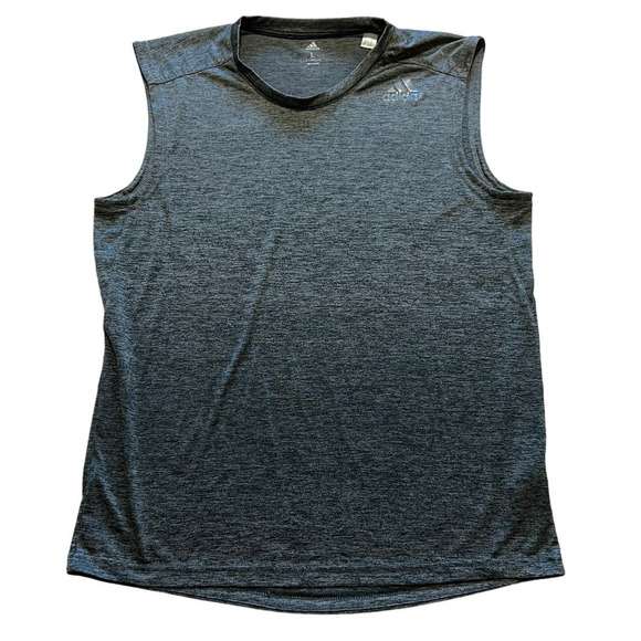 Adidas Dark Gray Crew Neck Tank Top, Size L - Picture 1 of 7